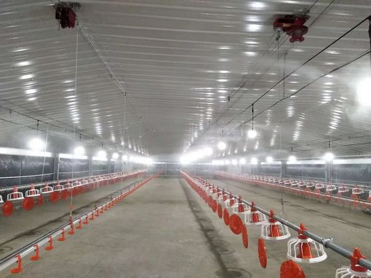 ساختار فولادی گالوانیزه پیش ساخته شده خانه مرغخانه مرغخانه کوپ ضد آتش