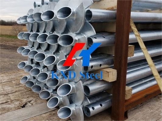 گرم غوطه ور گالوانیزه فولاد پیش ساخته سنگ زمین سیستم پایه پیچ لنگر مارپیچ بولت