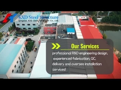 ASTM ساختمان های فولادی صنعتی پیش ساخته کارگاه انبار ساختمانی فلزی